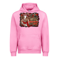 Fuchsia Pink all i want for christmas is a cow cowhide Urban Hoodie - RanaPortraitStore
