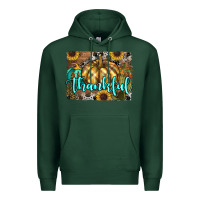 Sports Green thankful pumpkin Premium Hoodie - RanaPortraitStore