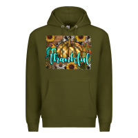 Army Green thankful pumpkin Premium Hoodie - RanaPortraitStore