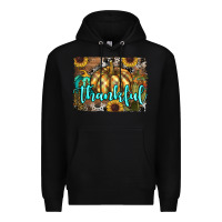 Black thankful pumpkin Premium Hoodie - RanaPortraitStore