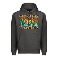 Charcoal Heather thankful pumpkin Premium Hoodie - RanaPortraitStore