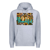 Heather Grey thankful pumpkin Premium Hoodie - RanaPortraitStore