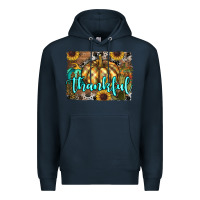 Navy thankful pumpkin Premium Hoodie - RanaPortraitStore