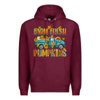 Burgundy farm fresh pumpkins Premium Hoodie - Zillion Design Studio