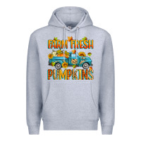Heather Grey farm fresh pumpkins Premium Hoodie - Zillion Design Studio