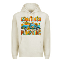Oatmeal Heather farm fresh pumpkins Premium Hoodie - Zillion Design Studio