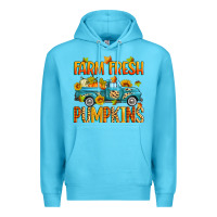 Ocean Blue farm fresh pumpkins Premium Hoodie - Zillion Design Studio