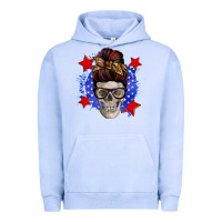 Pigment Grape Ice American mom skull Urban Hoodie - Zillion Design Studio