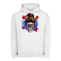 Pigment Lunar Rock American mom skull Urban Hoodie - Zillion Design Studio