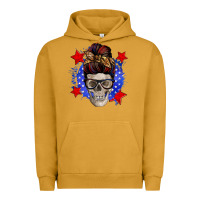 Pigment Peanut Butter American mom skull Urban Hoodie - Zillion Design Studio