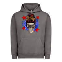 Pigment Tornado American mom skull Urban Hoodie - Zillion Design Studio