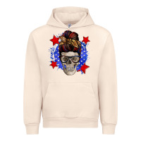 Sandshell American mom skull Urban Hoodie - Zillion Design Studio