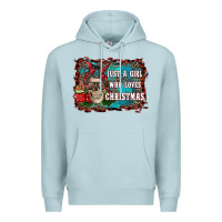 Blue Mist just a girl who loves christmas Premium Hoodie - RanaPortraitStore