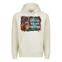 Oatmeal Heather just a girl who loves christmas Premium Hoodie - RanaPortraitStore