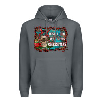 Rock just a girl who loves christmas Premium Hoodie - RanaPortraitStore