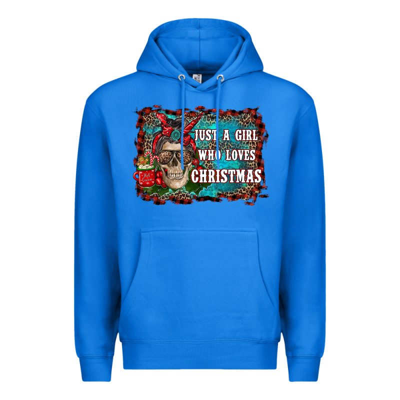Just A Girl Who Loves Christmas Premium Hoodie by RanaPortraitStore | Teevron