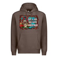 Coffee just a girl who loves christmas Premium Hoodie - RanaPortraitStore