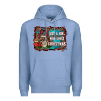 Colony Blue just a girl who loves christmas Premium Hoodie - RanaPortraitStore