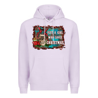 Lilac just a girl who loves christmas Premium Hoodie - RanaPortraitStore