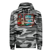 Slate Camo just a girl who loves christmas Premium Hoodie - RanaPortraitStore