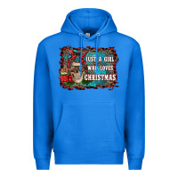 True Royal just a girl who loves christmas Premium Hoodie - RanaPortraitStore
