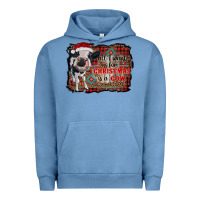 Pigment Pebble Blue all i want for christmas is a cow aztec Urban Hoodie - RanaPortraitStore