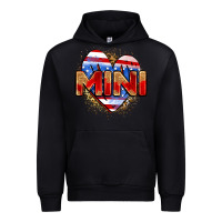 Black American mini heart Urban Hoodie - Zillion Design Studio