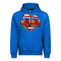 Cobalt American mini heart Urban Hoodie - Zillion Design Studio