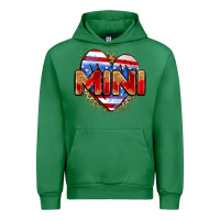 Emerald American mini heart Urban Hoodie - Zillion Design Studio