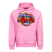 Fuchsia Pink American mini heart Urban Hoodie - Zillion Design Studio