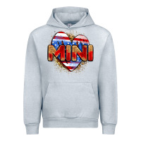 Heather Grey American mini heart Urban Hoodie - Zillion Design Studio