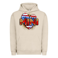 Pigment French Oak American mini heart Urban Hoodie - Zillion Design Studio