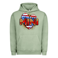 Pigment Oil Green American mini heart Urban Hoodie - Zillion Design Studio