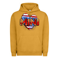 Pigment Peanut Butter American mini heart Urban Hoodie - Zillion Design Studio