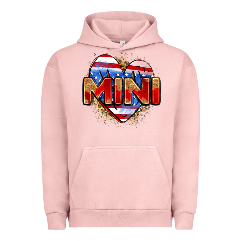 American Mini Heart Urban Hoodie by Zillion Design Studio | Teevron