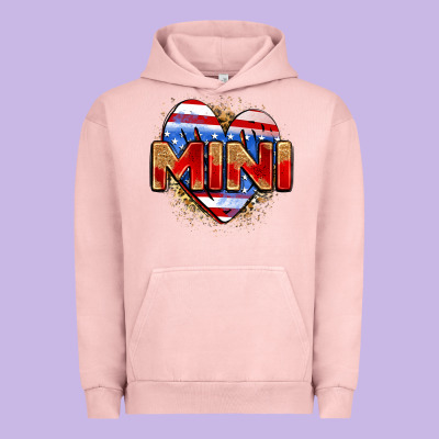 American Mini Heart Urban Hoodie Designed By Zillion Design Studio
