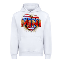 White American mini heart Urban Hoodie - Zillion Design Studio