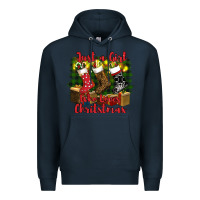 Navy just a girl who loves christmas Premium Hoodie - RanaPortraitStore