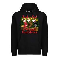 Black just a girl who loves christmas Premium Hoodie - RanaPortraitStore
