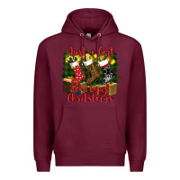 Burgundy just a girl who loves christmas Premium Hoodie - RanaPortraitStore