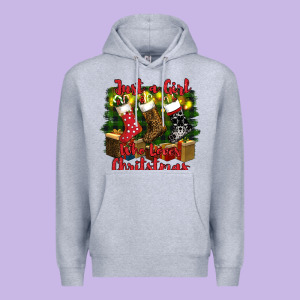 Just A Girl Who Loves Christmas Premium Hoodie Designed By Ranaportraitstore