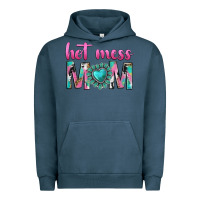 Pigment Midnight Navy hot mess mom Urban Hoodie - texasbilliewilder