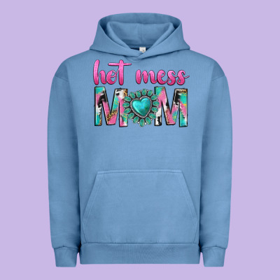 Hot Mess Mom Urban Hoodie Designed By Texasbilliewilder