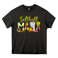 Asphalt Softball Mama Heavy Core Tee - CowhideDigitalArt