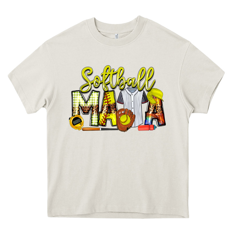 Softball Mama Heavy Core Tee by CowhideDigitalArt | Teevron