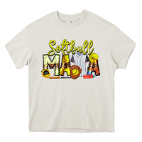 Cream Softball Mama Heavy Core Tee - CowhideDigitalArt