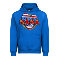 Cobalt American mama heart Urban Hoodie - Zillion Design Studio