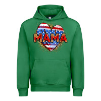 Emerald American mama heart Urban Hoodie - Zillion Design Studio