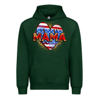 Forest Green American mama heart Urban Hoodie - Zillion Design Studio