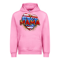 Fuchsia Pink American mama heart Urban Hoodie - Zillion Design Studio